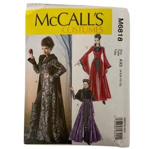 McCalls M6818 Costume Sewing Pattern Evil Queen Robes Accessories Sizes 4-12 Hal